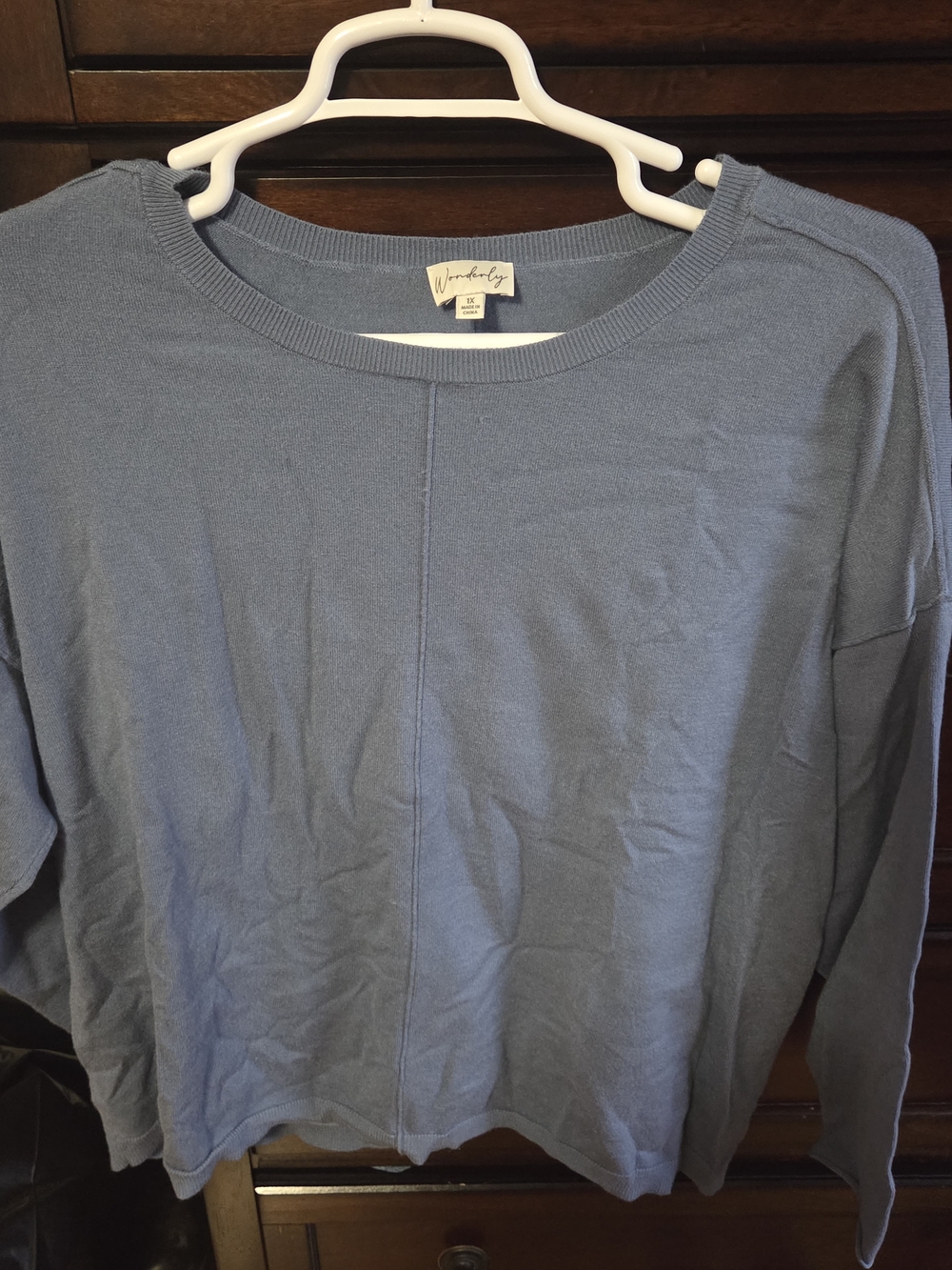 Wonderly Slate Blue Crewneck Sweater
